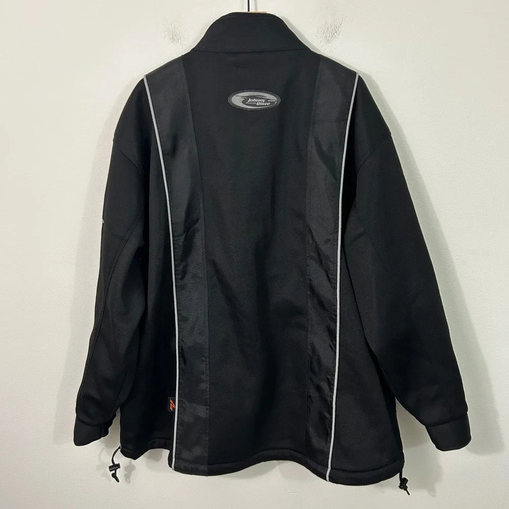 Rare Johnny Blaze Mesh‎ Jacket Black Reflective Vintage 90's Y2K Mens 2XL
